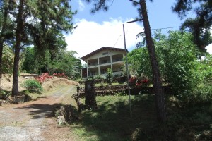 driveway up to house in Panama